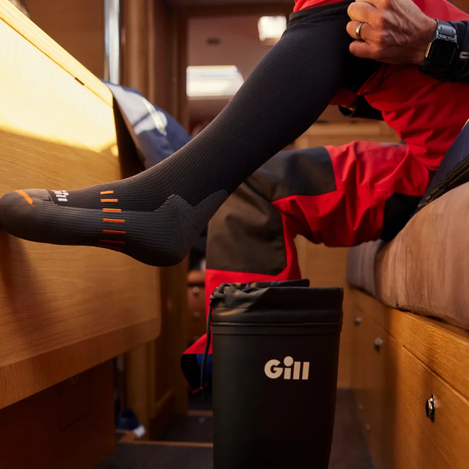 Power Boating|Outdoor Adventure|Gill Marine Waterproof Boot Sock Graphite